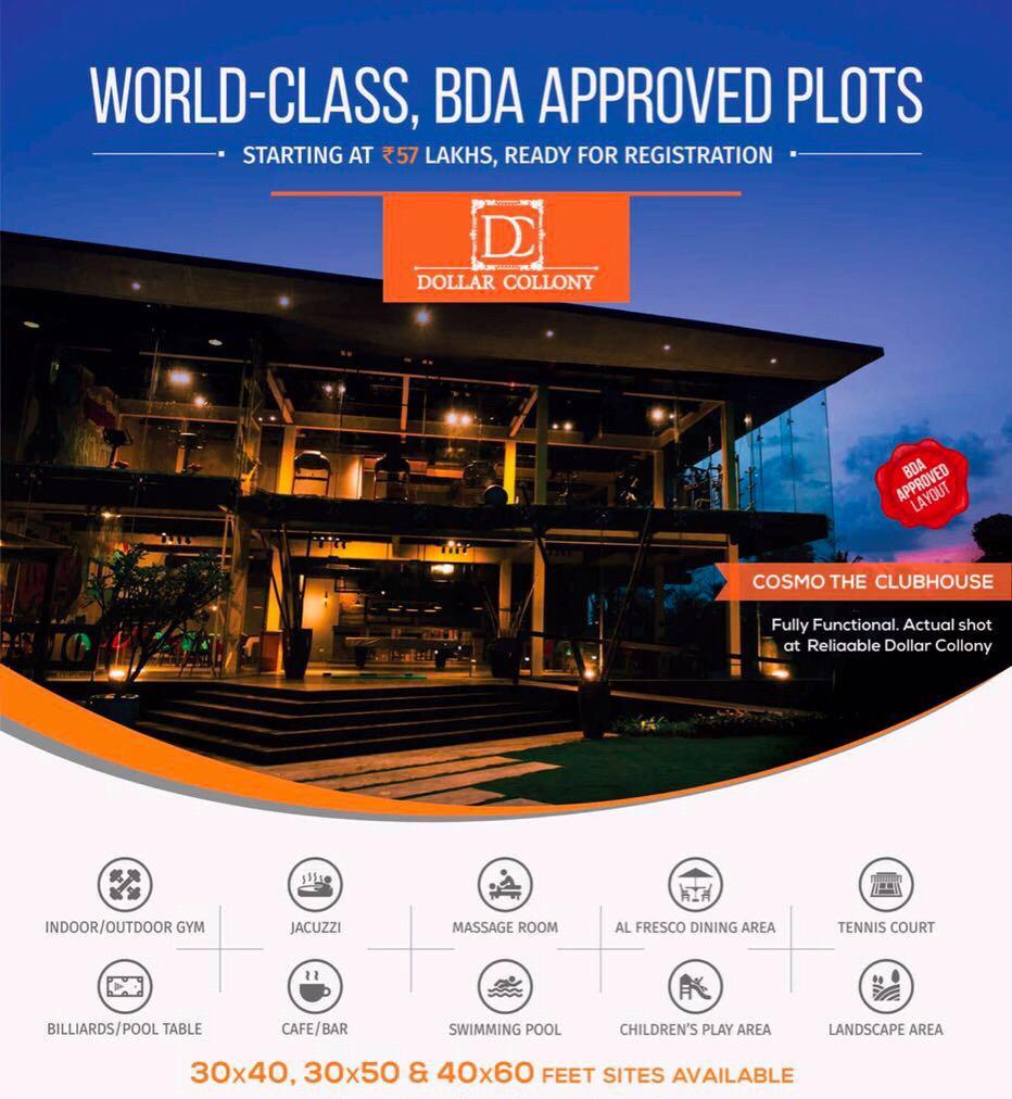 Buy World Class BDA Approved Plots at Reliaable Dollars Colony in Bangalore Update
